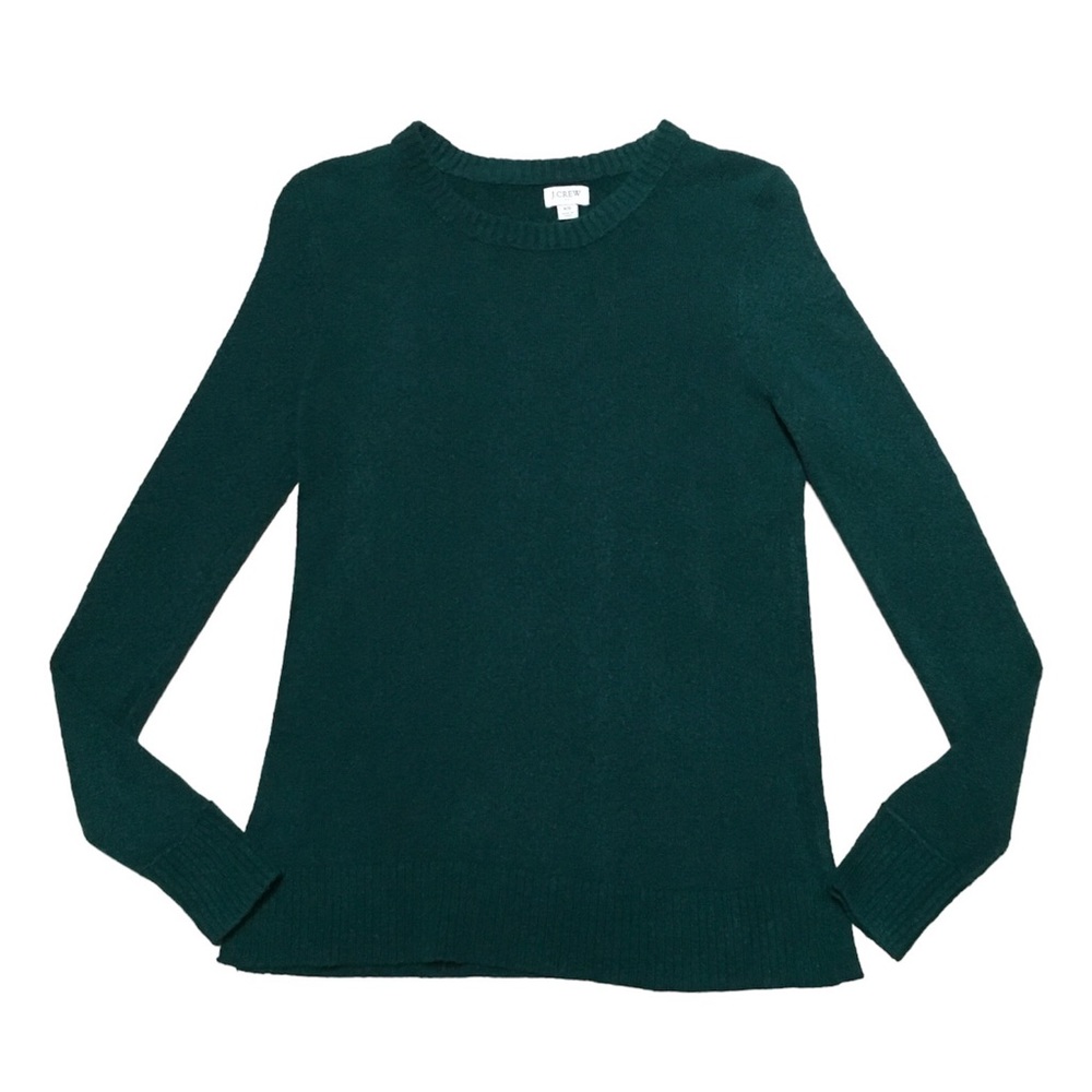 J Crew Crewneck Sweater Women’s XS Green Casual Knit Long Sleeve Pullover Top